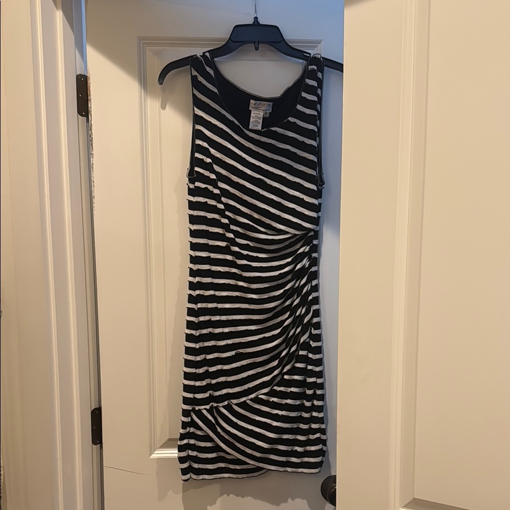 Black and White Striped Dress